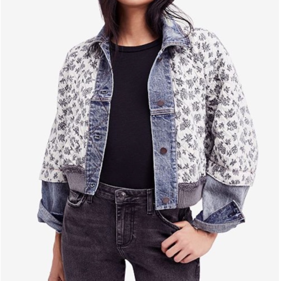 Ditsy Denim Quilted Jacket | Poshmark